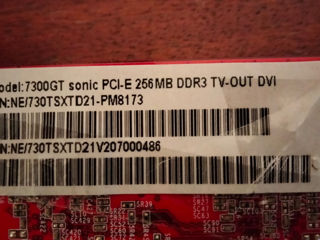 Видеокарта 7300GT sonic PCI-E 256MB DDR3 TV-OUT DVI foto 4