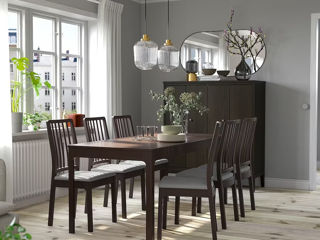 Set masă cu 6 scaune durabile IKEA