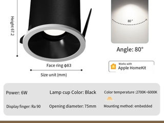 Встраиваемый светильник Aqara Smart Downlights T3 foto 2