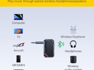 Adaptor aux Bluetooth pentru audio, muzica foto 2