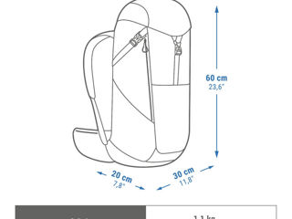 Rucsac pentru calatorii Quechua MH500 20L, Rosu foto 3