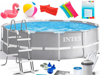 Усиленный бассейн Intex 366x99см/8592литр. 14в1 premium Prism Frame 26716 лучшая цена на рынке!
