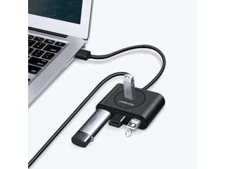 Ugreen USB 3.2 Gen 1 HUB 4x USB, Cablu 1m negru (CR113 20291) (au ramas 2 buc.) foto 3