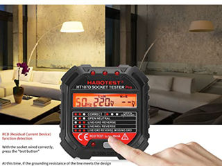 MAYILON HT107D Tester, Тестер розеток 220V. foto 9