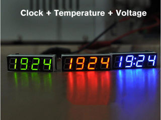 Многофункциональный модуль-Часы-вольтметр-термометр-полезные функции=LED-экран= foto 2