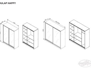 Dulapuri Cupe Happy 1,5 m, 1.8 m, 2m - livrare, credit !!! foto 8