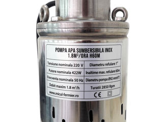 Pompa submersibila Micul Fermier 1/1kW 120m (tun) / Livrare  / Garantie foto 2