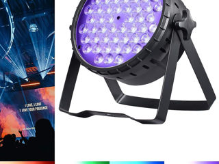 Betopper lumini de scenă lumini stroboscopice led par lights 54x3w led rgb, dmx512/luci dj activate foto 3