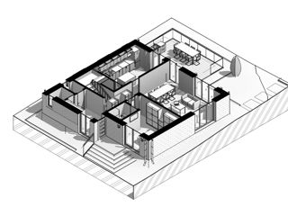 Casă de locuit individuală cu 2 niveluri P+M / construcții/renovări/3D/165.7m2/ stil modern foto 7