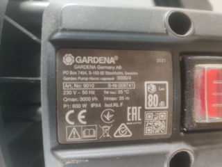Pompă de suprafață Gardena 9010, 50l/min, 3000l/h, 35m, max. 35 de grade, 600W, 230V foto 7