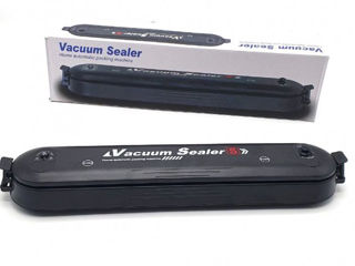 Вакууматор бытовой Vacuum Sealer вакуумный упаковщик черный + вакуумные пакеты