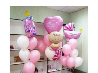 Externarea din maternitatea baloane cu heliu Decor din выписка из роддома декор воздушными шарами ! foto 2