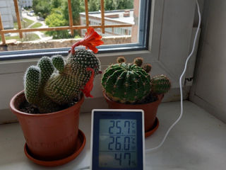 Термометр-внутренний-наружный с датчиком внешним-измеритель влаги воздуха=гигрометр. foto 1