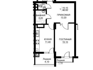 Apartament cu 1 cameră, 48 m², Buiucani, Chișinău foto 3