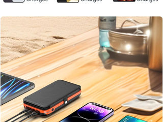 Power Bank Solar Charger 27000mAh с четырьмя солнечными панелями foto 8