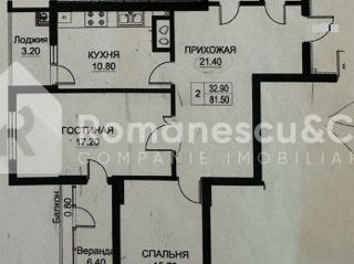 Apartament cu 2 camere, 82 m², Buiucani, Chișinău foto 3