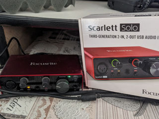audio carta Focusrite Scarlett Solo mk3 foto 3