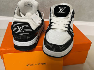 Louis Vuitton LV Trainer Monogram Denim White Blue foto 3