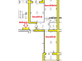 Apartament cu 2 camere, 68 m², Durlești, Chișinău