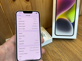 iPhone 14 - 128 gb, starlight, stare perfectă! foto 4