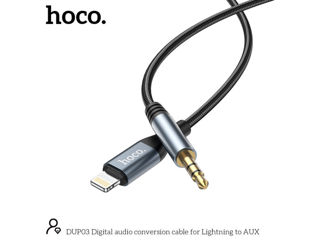 Cablu de conversie audio digital Hoco DUP03 pentru Lightning la AUX foto 2