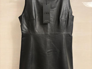 ZARA Rochie Piele Naturala Платье из кожи фото 0