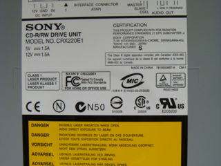 Оптические приводы. SONY CD-R/RW. TEAC CD-540E. Compaq DV-28E -A43. foto 2