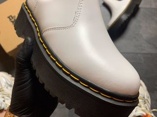 Dr. Martens Chelsea White cu blana foto 4