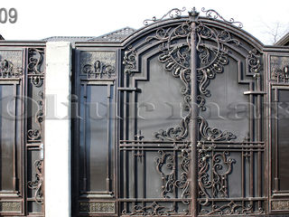 Porți, garduri,balustrade, copertine, gratii, uși metalice și alte confecții din fier forjat. foto 6