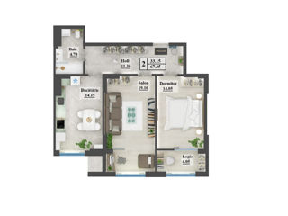 Apartament cu 2 camere, 67 m², Centru, Hîncești foto 7