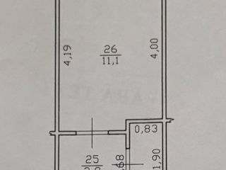 O cameră, 16 m², Botanica, Chișinău