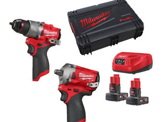 Set de doua masini cu acumulator / набор инструментов milwaukee m12 fpp2h2-402x, 4933492512 foto 2