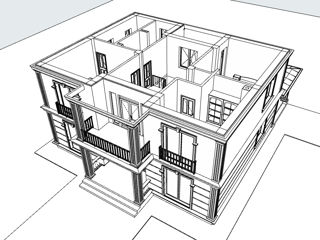 Casă de locuit individuală cu 2 niveluri / P+E / stil clasic / 146m2 / arhitect  / proiecte / 3D foto 6