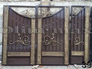 Copertine, garduri,porți,  balustrade,  gratii , uși metalice și alte confecții din fier forjat. foto 3