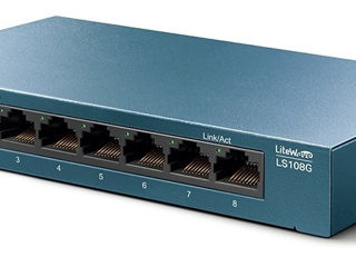 Сетевой коммутатор Switch TP-LINK LS108G  8x 10/100/1000 Мбит/с   -250 lei foto 3