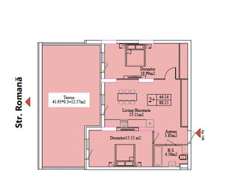 2-х комнатная квартира, 110 м², Центр, Унгень, Унгены фото 5