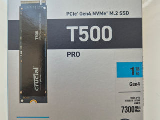 Crucial T500 1TB Gen4 (7300/6800Mb) Новый  - 1400 Лей