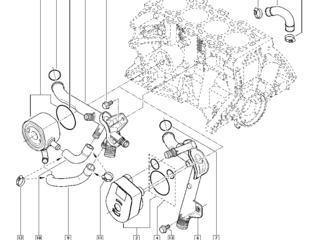 Прокладки теплообменника/масляного радиатора  РЕНО RENAULT/DACIA 1.5 dCi/dci k9k foto 9