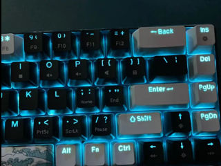 Tastatura de gaming cu led,ice blue 68 de taste foto 3