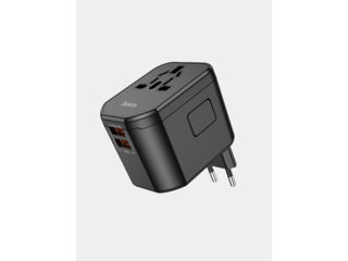 Încărcător universal de conversie HOCO AC15 Walker cu trei porturi PD20W(1C2A). foto 2