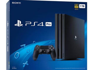 Playstation 4 Pro 1TB (без коробки, только консоль, провода и 2 джойстика) с аккаунтом