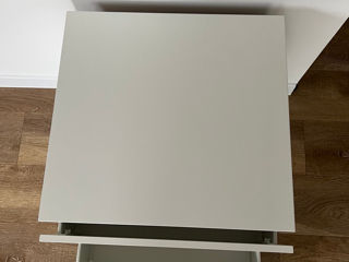 Comodă IKEA, 3 sertare, alb/Fonnes alb, 60x57x73 cm foto 2