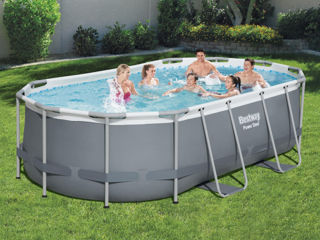 Piscina cu cadru oval -  424x250x100 cm