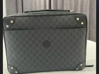 Gucci Black Briefcase With Logo