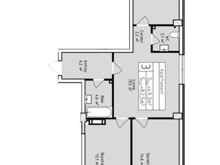 Apartament cu 3 camere, 82 m², Autogara, Bălți