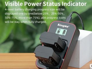 Kingma  Np-fz100 1 аккумулятор+двойное зарядное устройство foto 2