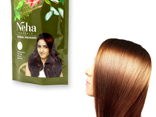 Хна для волос, на основе лечебных трав Neha (оттенок классический коричневый, рыжий) foto 3