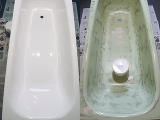 Vopsirea cazilor de baie fontă(ciugun),metal,acril ekopel 2k !!! durata  20 ani. реставрация ванн foto 2
