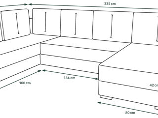 Canapea în formă de U din catifea Space Meble 135x280 - Livrare în toată Moldova! Credit 0% foto 5