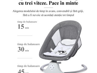 Leagan Electric BABY S0005 Conexiune Bluetooth, Telecomandă, Jucării și Melodii, Funcție EasyTouch foto 4